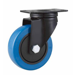 蓝色PVC/PU平板活动脚轮