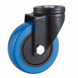 Blue PVC bolt hole caster