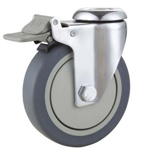 Plastic brake caster TPR wheel